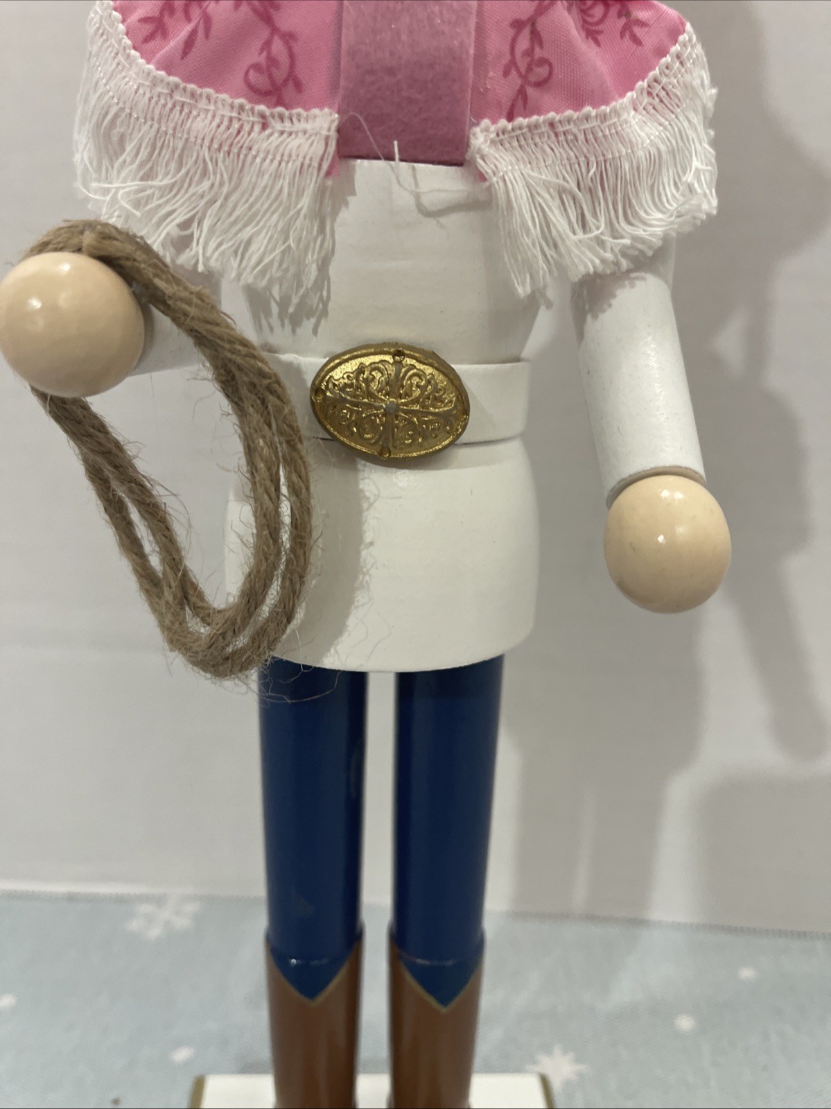North Pole Trading Co. 14in Cowgirl Wood Christmas Nutcracke