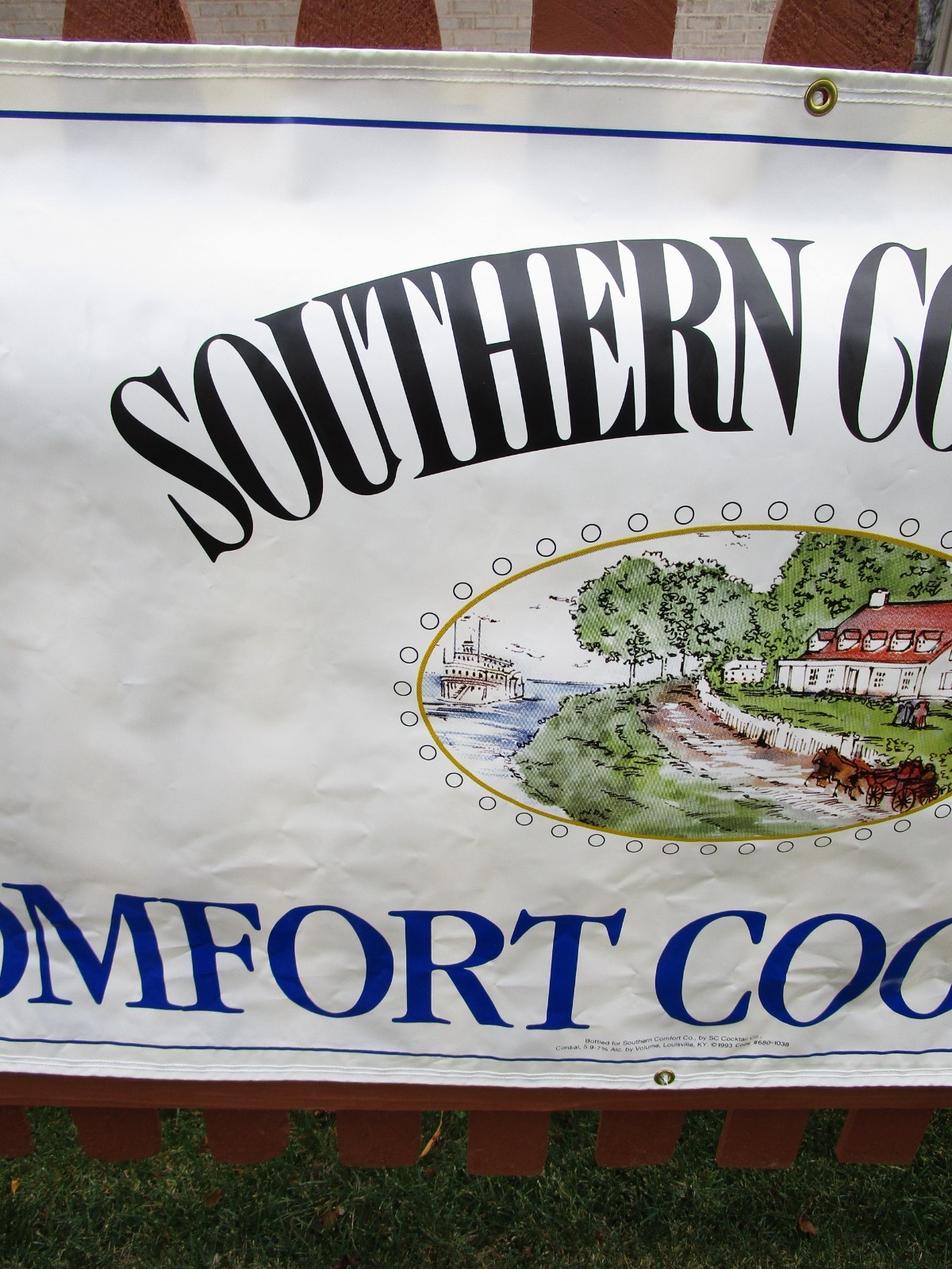 Southern Comfort Banner Comfort Cocktails Original 1993 Southern Comfort Sign