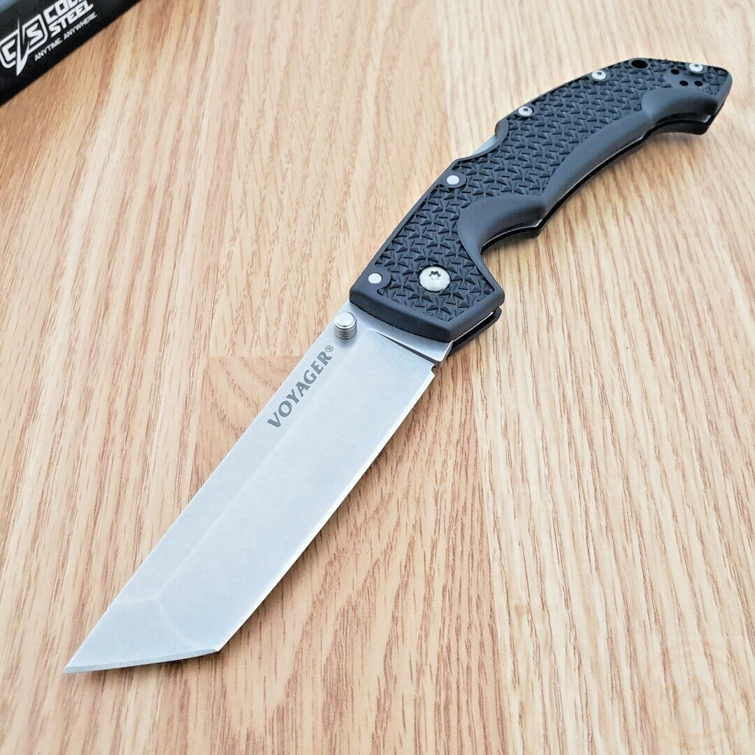 Cold Steel Large Voyager Folding Knife 4″ AUS-10A Steel Blade Griv-Ex Handle