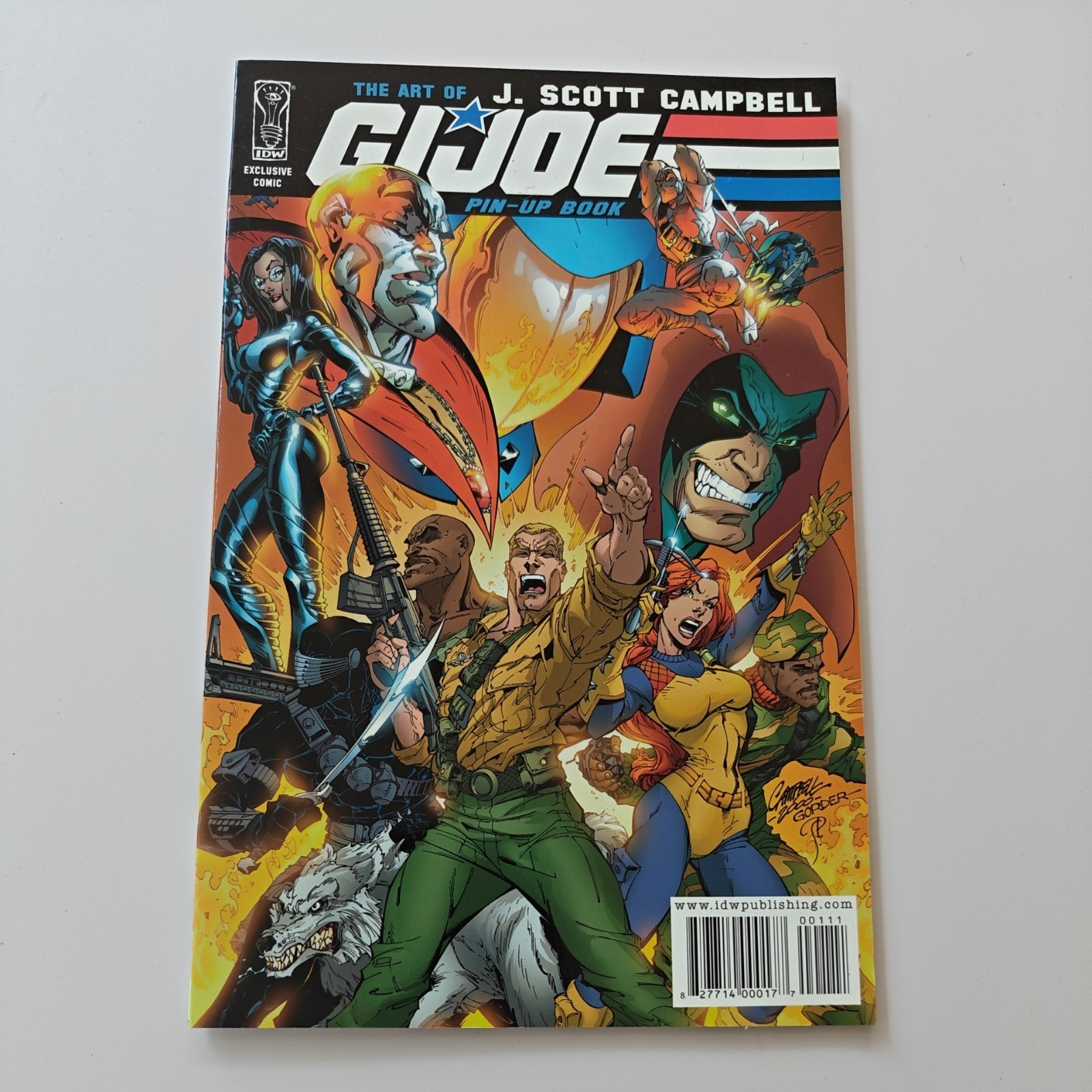 G.I. JOE PIN-UP BOOK – THE ART of J SCOTT CAMPBELL #0 (IDW, 2009) RARE!
