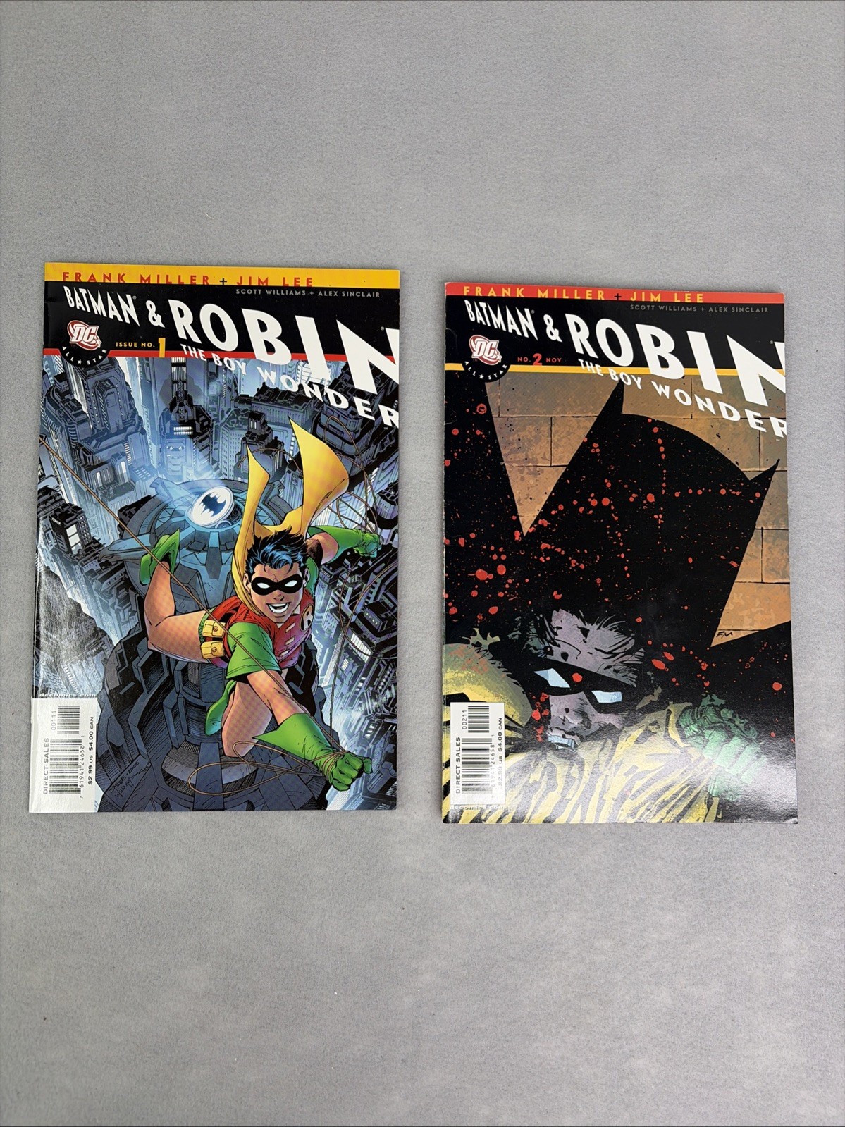 DC All Star Comic Book Batman and Robin The Boy Wonder Issue 1 & 2 Miller Lee