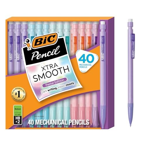 Xtra-Smooth Pastel Mechanical Pencils with 40 Count (Pack of 1) Pastel Edition
