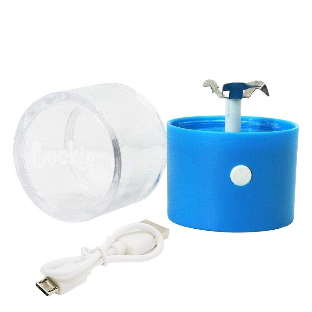 Electric Auto Grinder For Herb & Garlic Grinding Rchargeable in USB Blue Gift
