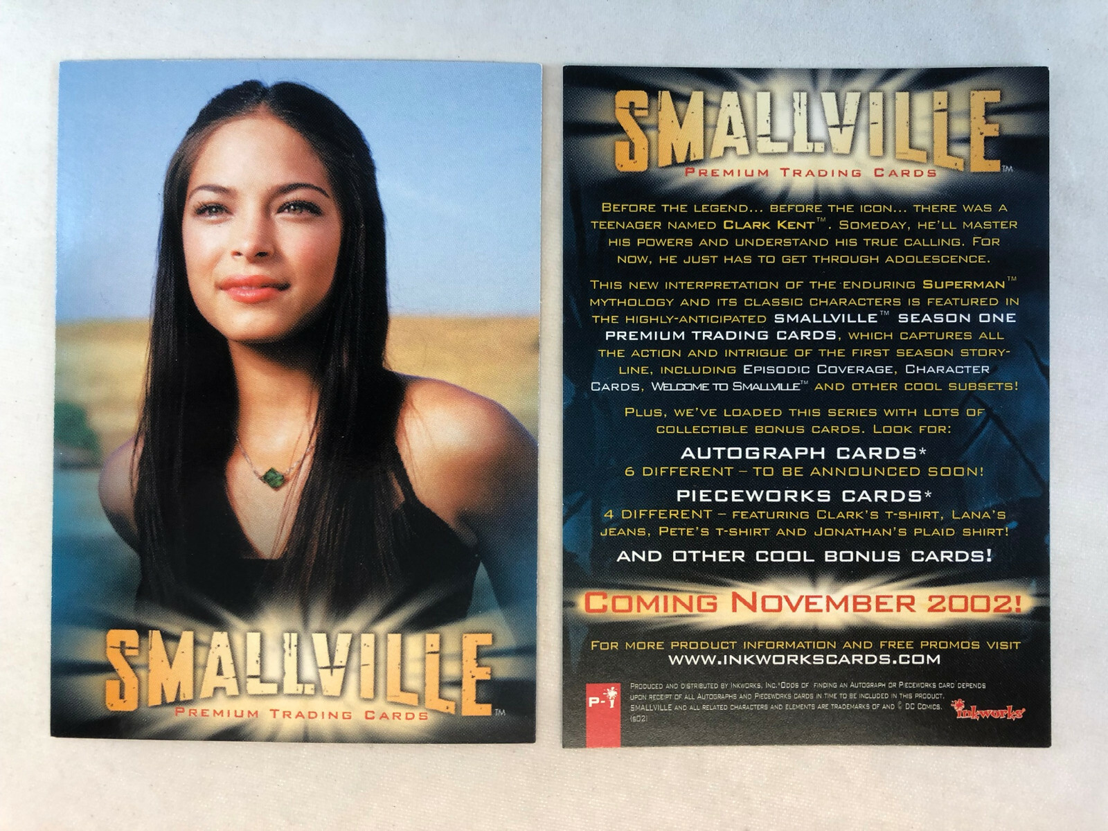 CHEAP PROMO CARD: SMALLVILLE SEASON 1 Inkworks 2002 #P-i Website Offer