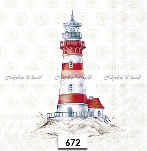 (672) TWO Paper LUNCHEON Decoupage Art Craft Napkins – LIGHTHOUSE BEACH OCEAN