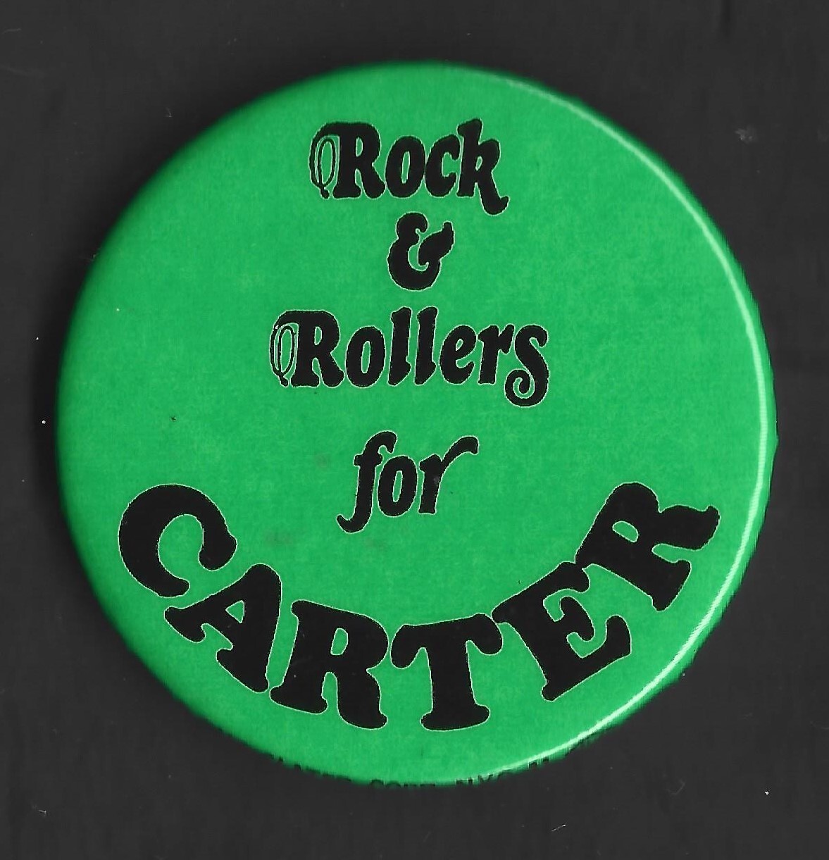 1976 Jimmy Carter – 1.75″/ “Rock & Rollers” Presidential Campaign Button(Pin42)