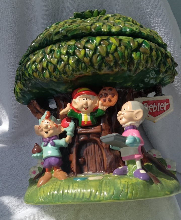 Vintage Keebler Hollow Tree Elves Cookie Jar Limited Edition 2000 #2910 / 20000