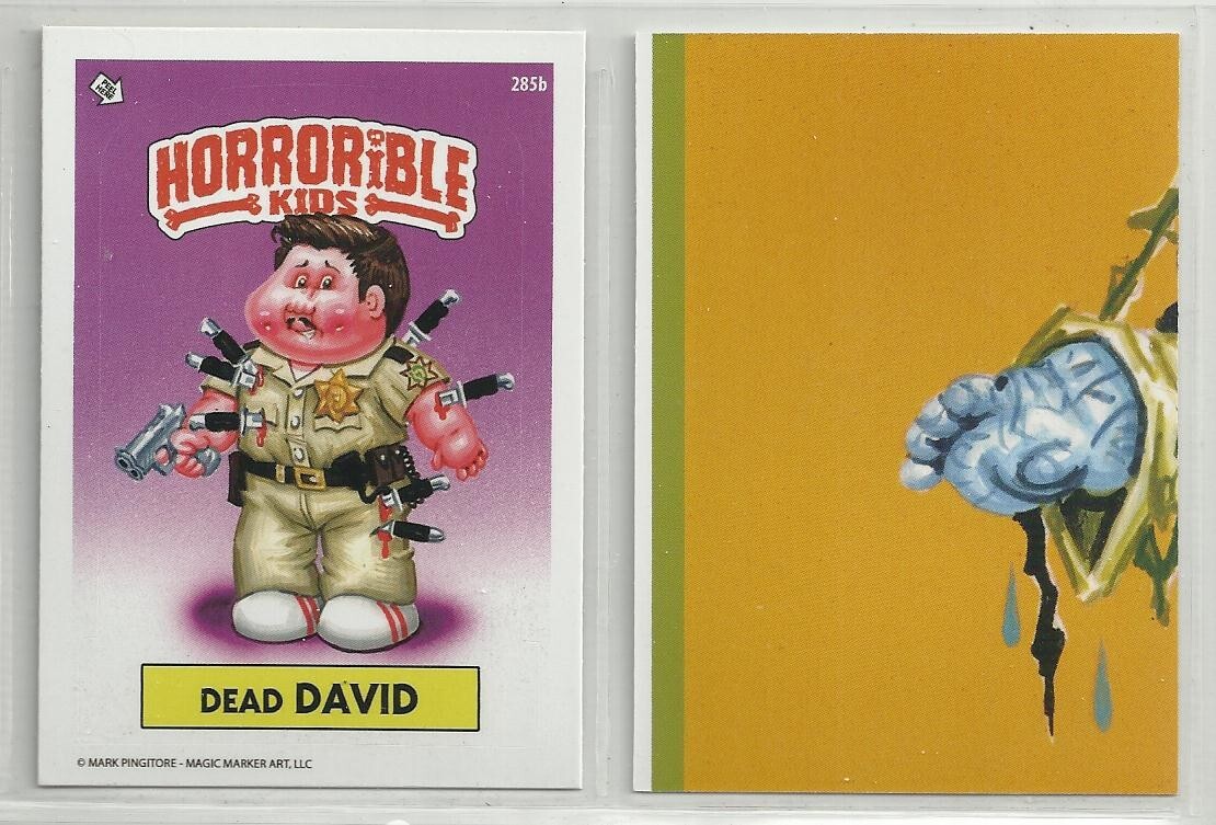 Horrorible Kids: Series 9 (Magic Marker) GPK “Parody Sticker” #285b DEAD DAVID