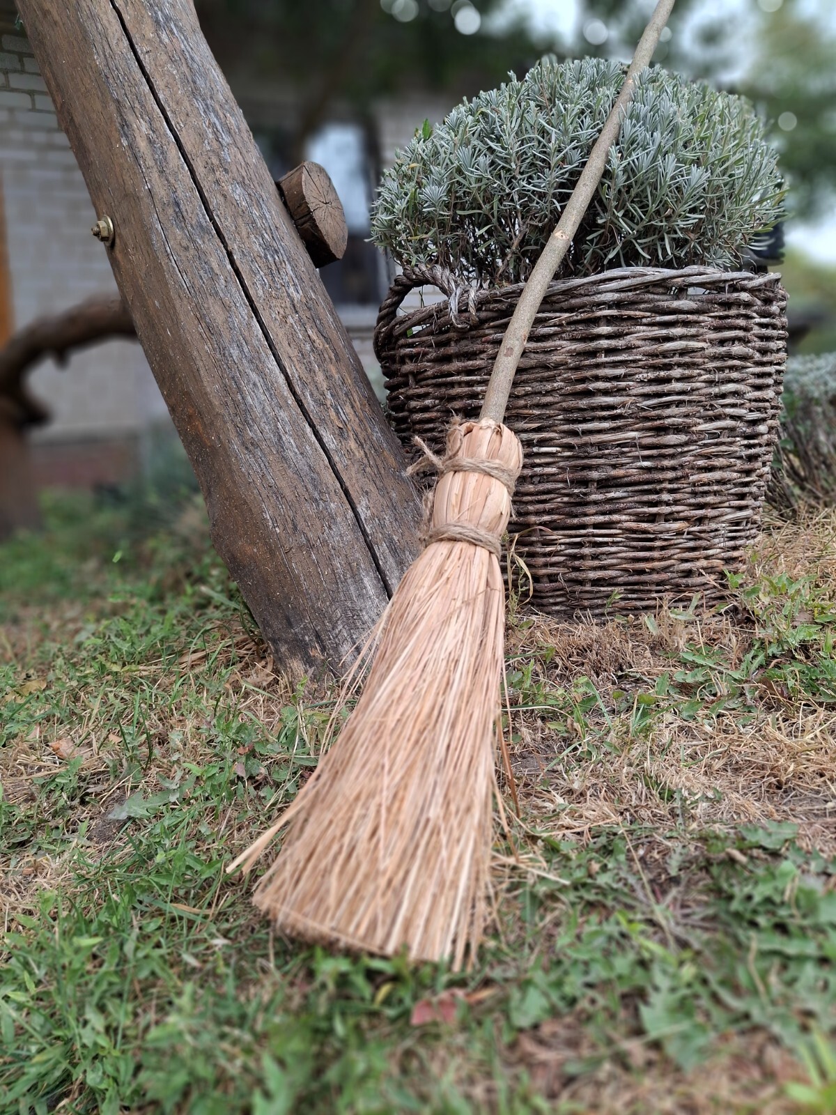 Natural authentic witch broom besom 38 inches Witches broom Broomstick decor Wic