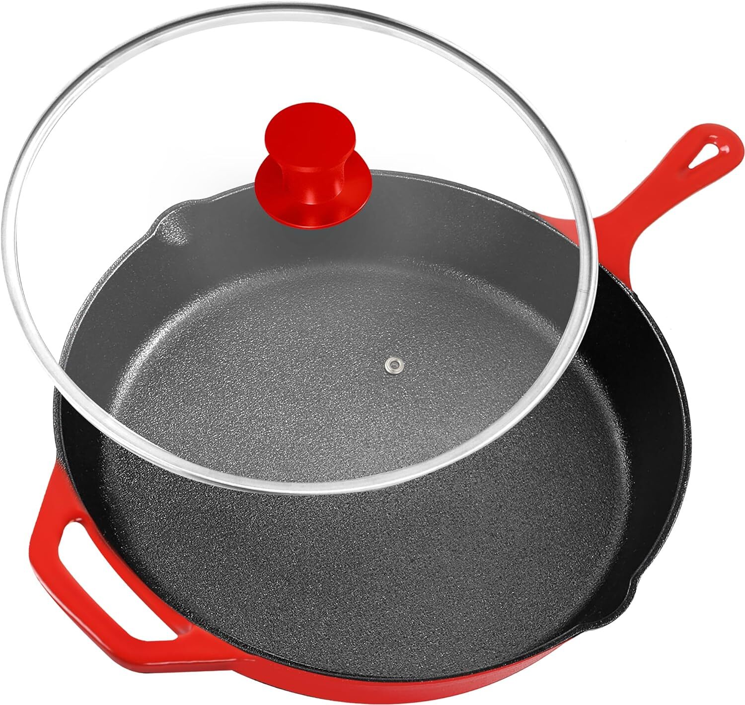 Pre-Seasoned Cast Iron Skillet With Lid Frying Pan Cast Iron Pans Utopia Kitchen