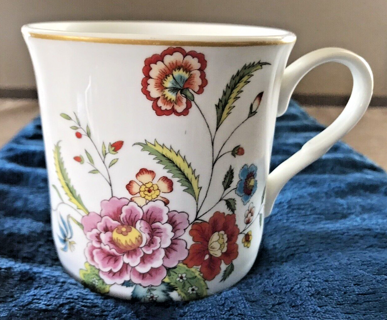Stechcol Gracie Bone China Vibrant Summer Floral Bouquet Coffee Tea Cup 8 Oz