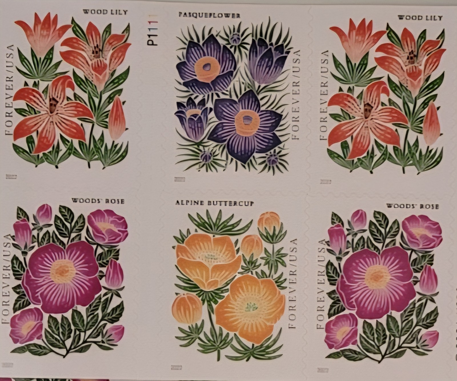 2022 20x Mountain Flora USPS First Class Stamps