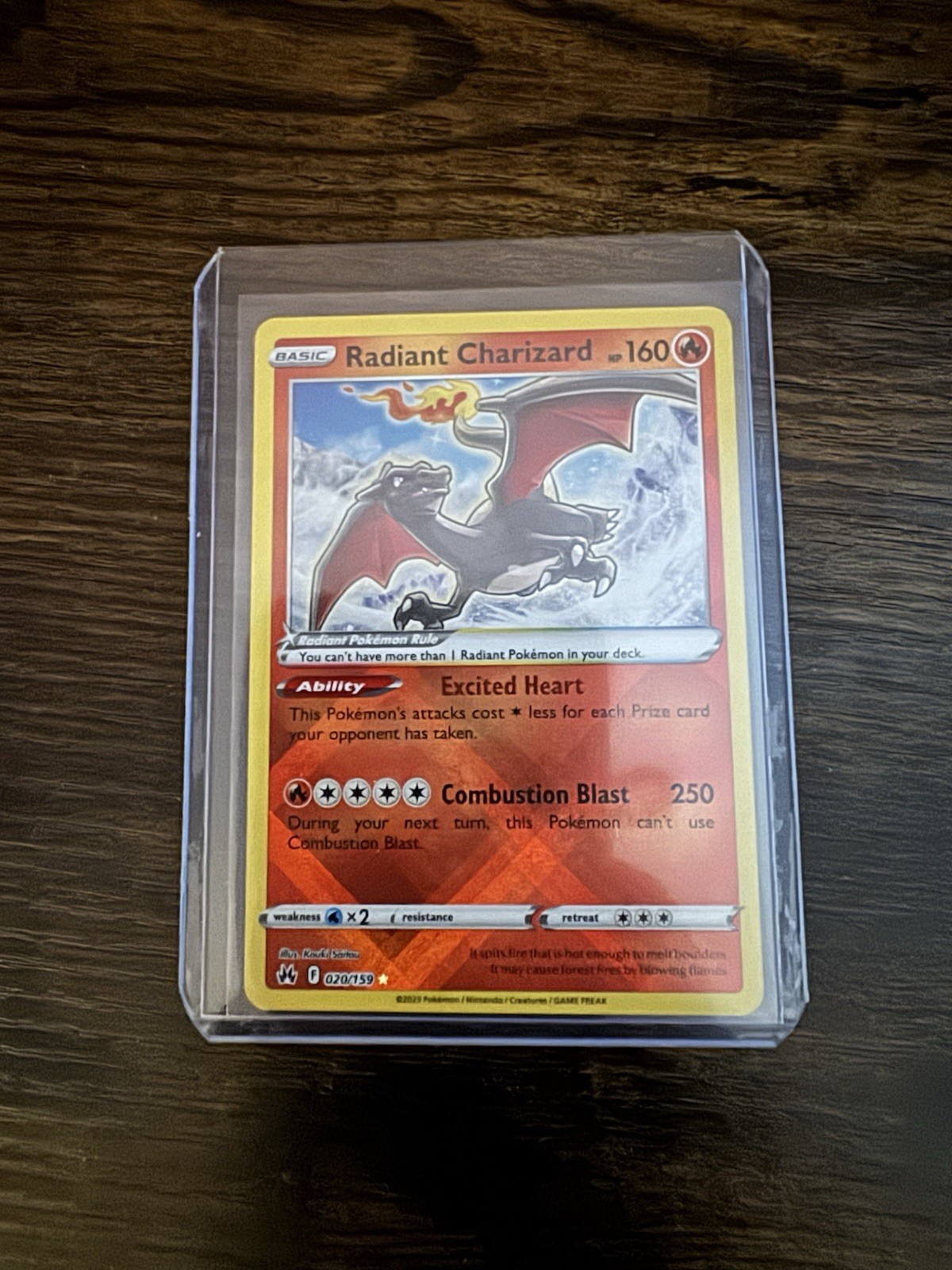 Radiant Charizard Crown Zenith Holo Card 020/159 1