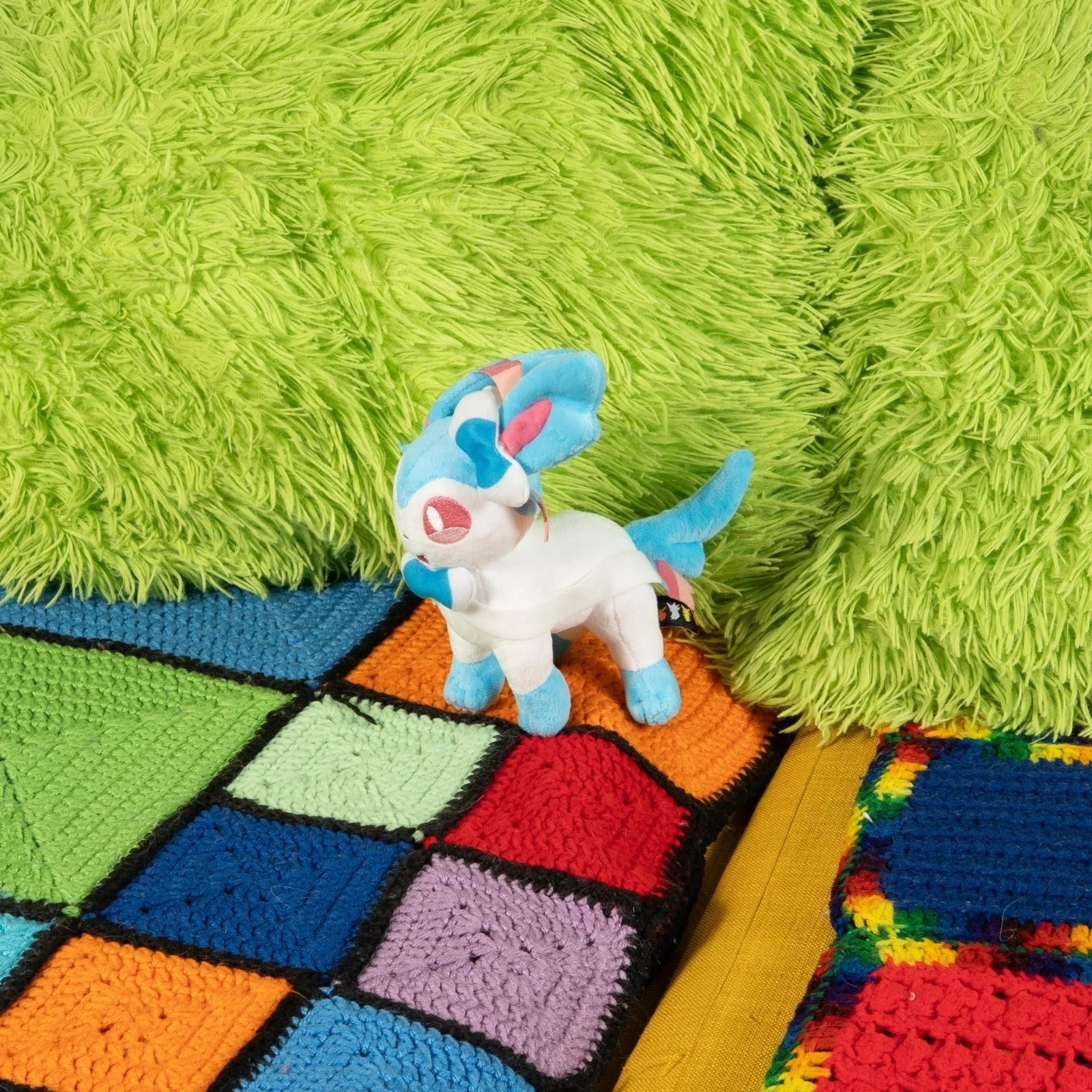 Pokémon Sylveon Plush Toy 7″ Shiny Blue Eevee Evolution Cartoon Collectible