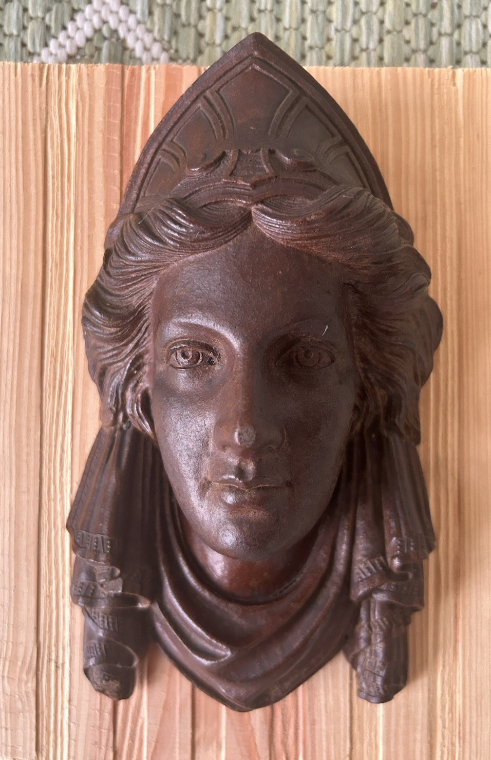Vintage Gutta Percha Victorian Cameo Wall Ornament