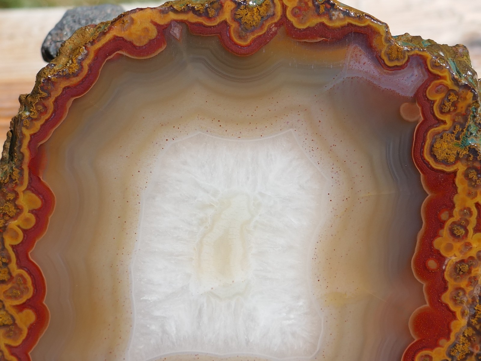 TCR Kerrouchen Moroccan Agate*Rough Slab104g – Plumes & Bullseyes|Atlas Morocco