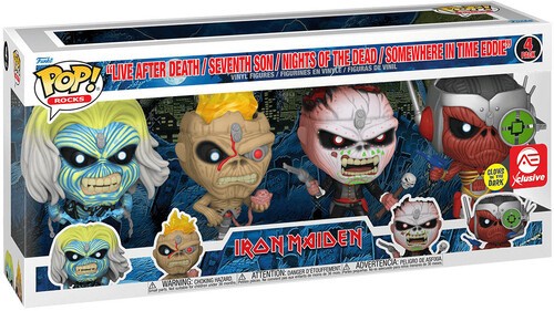 Iron Maiden – FUNKO POP! ROCKS: Iron Maiden – Eddie 4PK Glow in the Dark Box Set