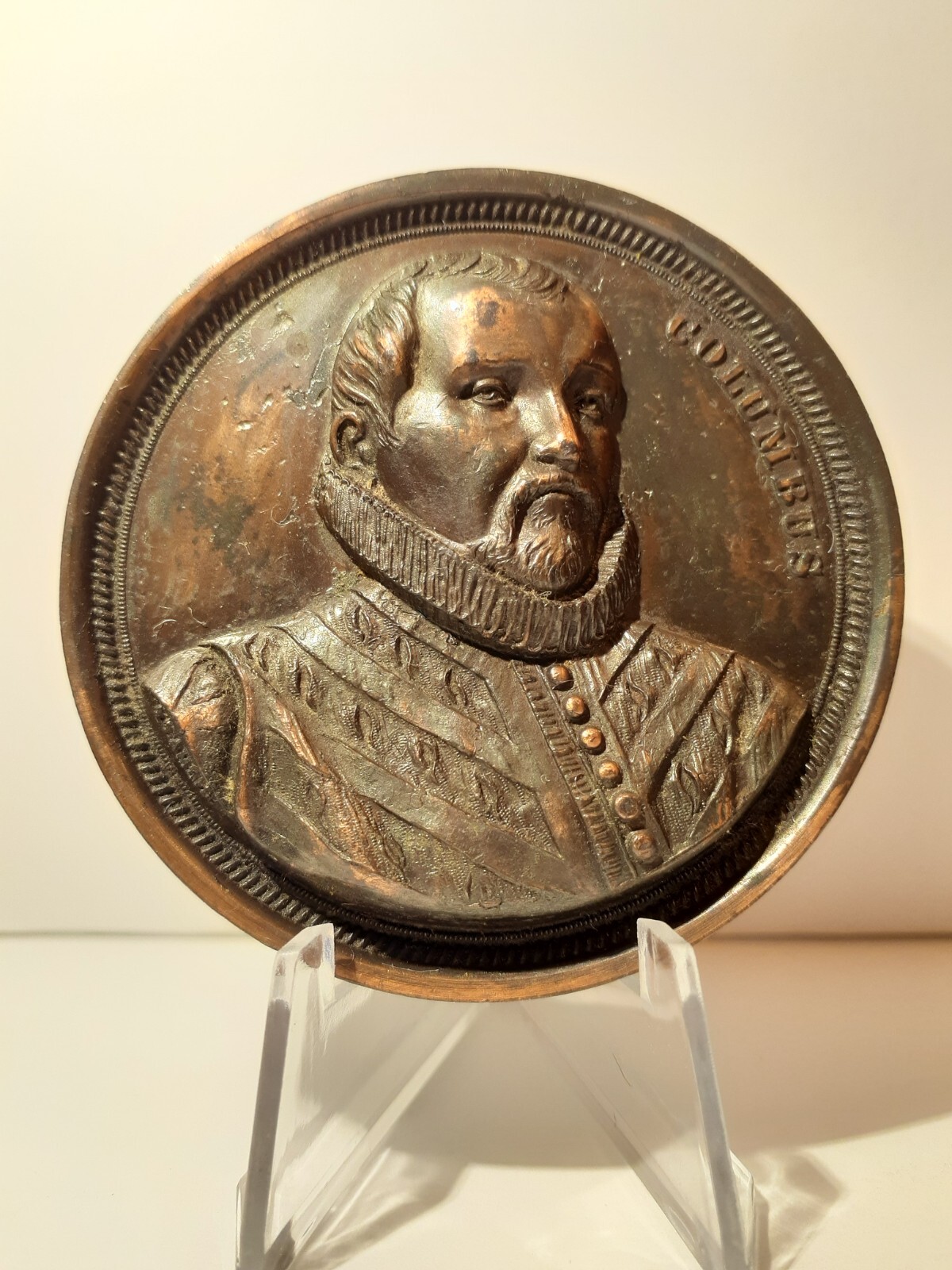 1893 COLUMBIAN EXPOSITION MEDAL EGLIT #135 HUGE 69mm 10 mm thick EXCELLENT COND.