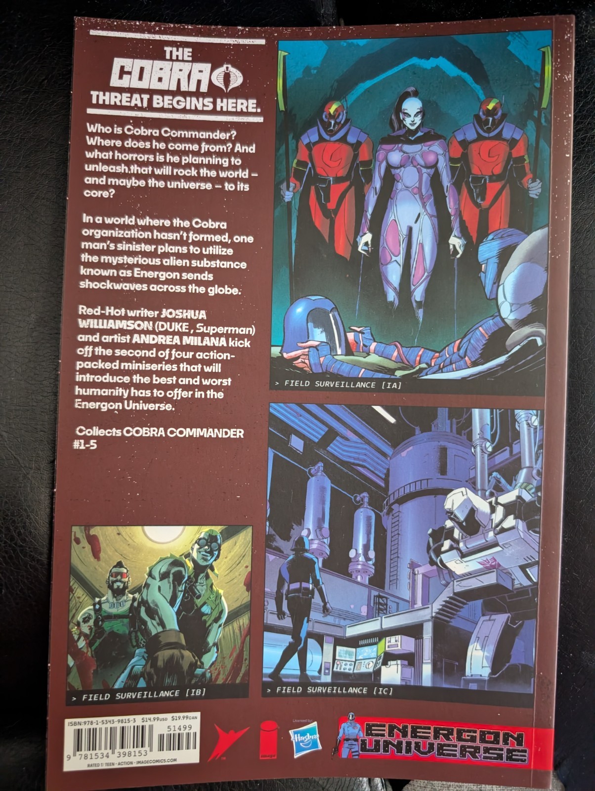 Cobra Commander Trade Paper Back Signed Joshua Williamson