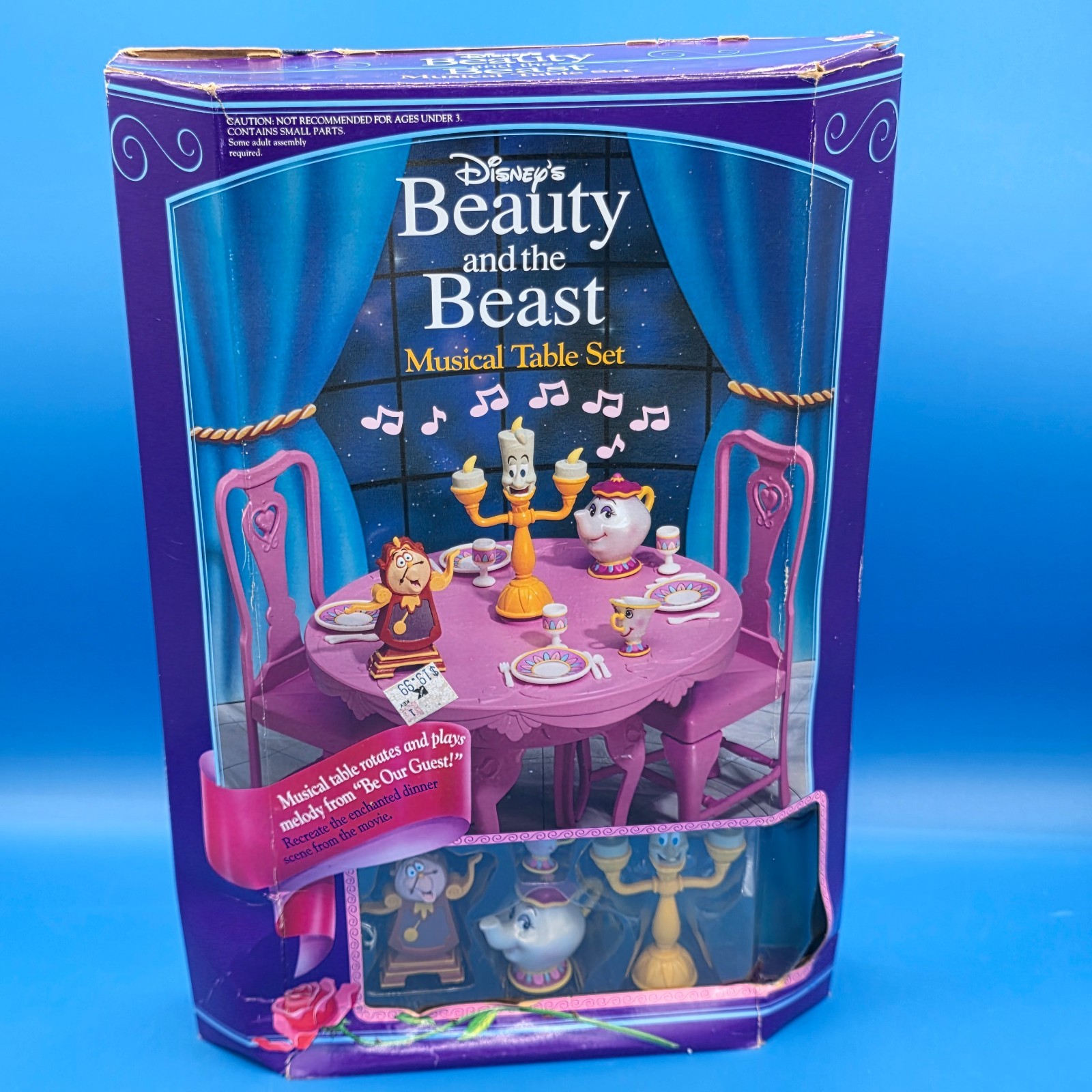 Vintage Disney Beauty & the Beast Musical Table Set Mattel 10571 New NOS NRFB
