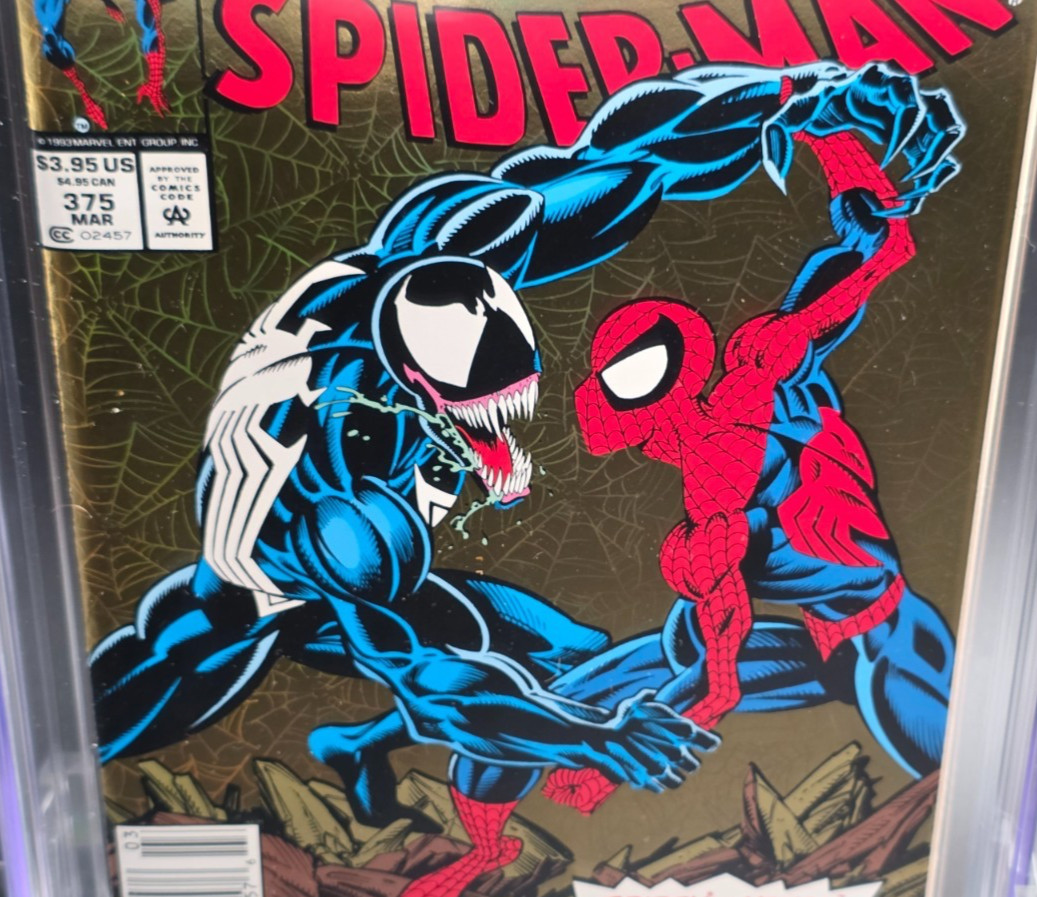 AMAZING SPIDER-MAN #375 CGC 9.6 NEWSSTAND 📰 VENOM GOLD FOIL 🕸️ 1st ANNE WEYING