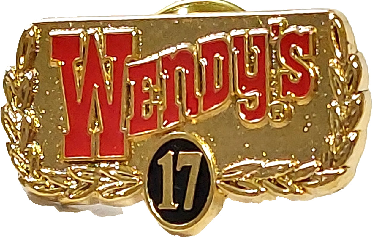 Wendy’s Restaurant “17 Years of Service” Lapel Pin