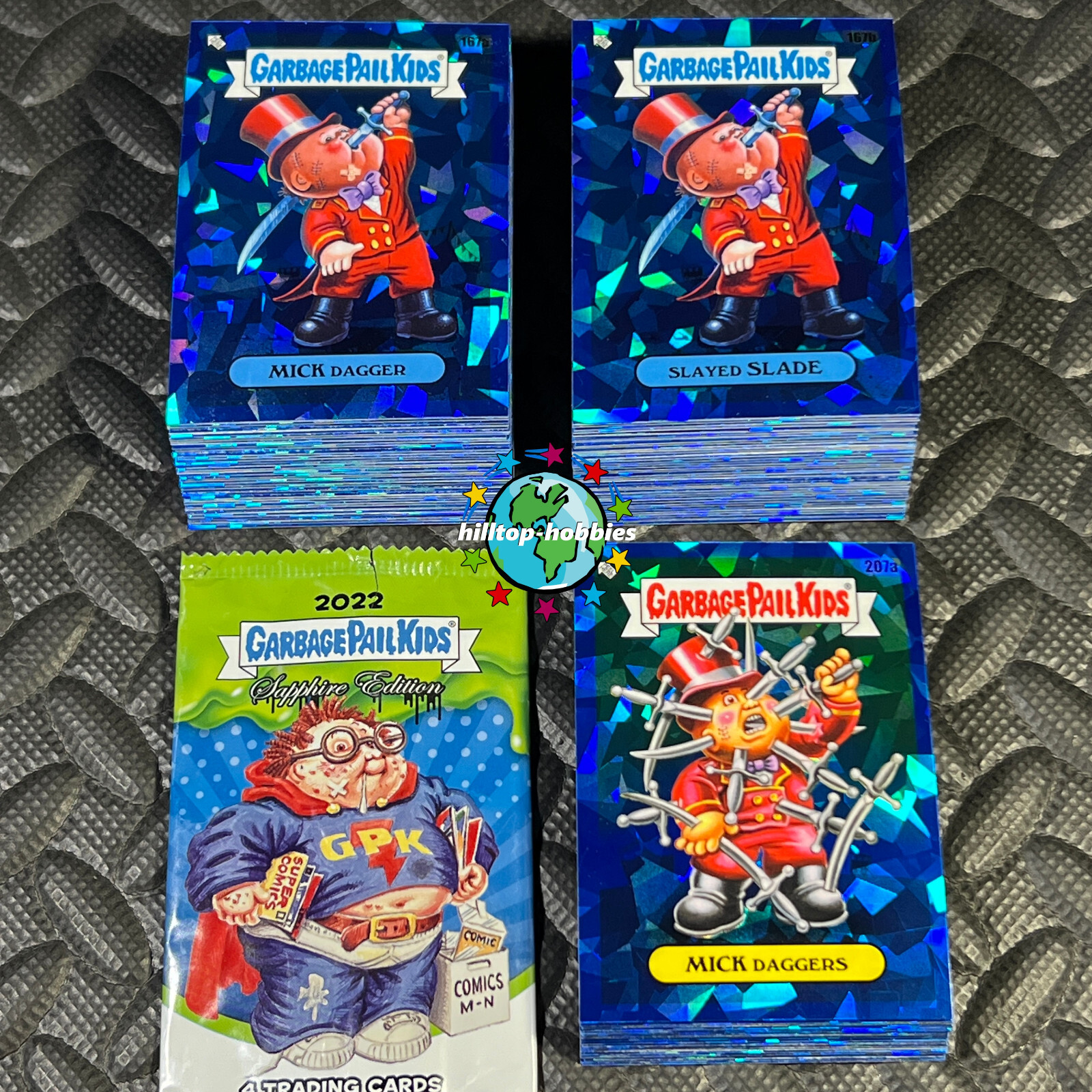 GARBAGE PAIL KIDS SAPPHIRE 3 5TH SERIES 100-CARD BASE SET +WRAPPER 167A/B-216A/B