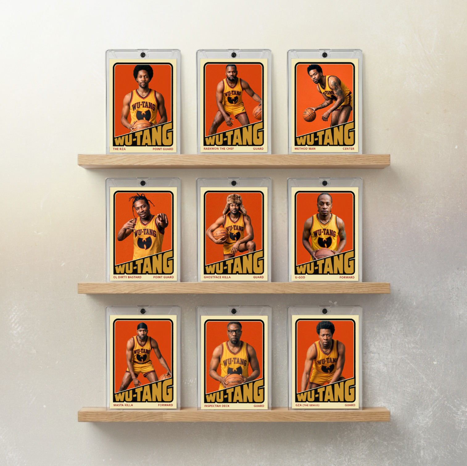 Wu Tang Clan Custom Trading Card Set of 9 By GLCCC Rza Method Man ODB Raekwon