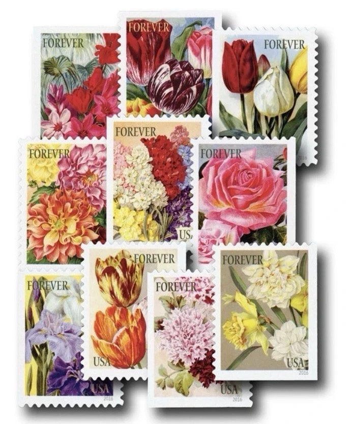 USPS Botanical Art Forever Stamps 2015, 5 Booklets, 100 First-Class Stamps MNH