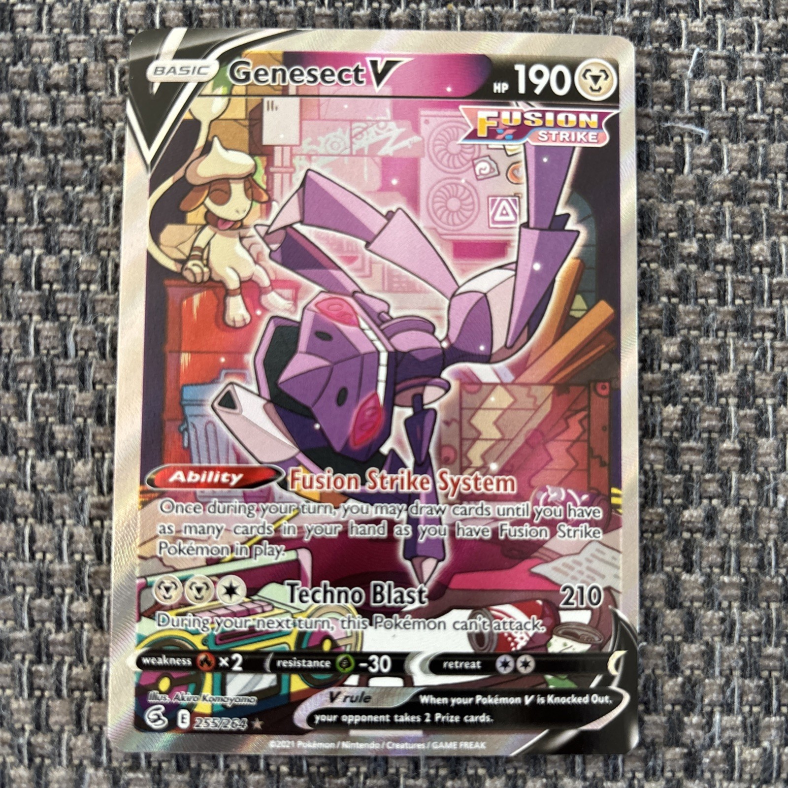 Genesect V (Alternate Full Art) 255/264 : Fusion Strike Holo