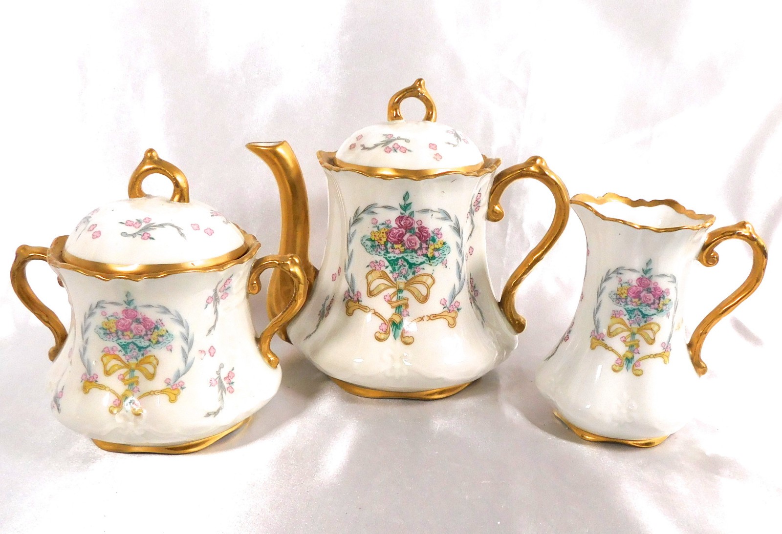Concorde China Teapot, Sugar Bowl and Creamer in CCD16 # 23597