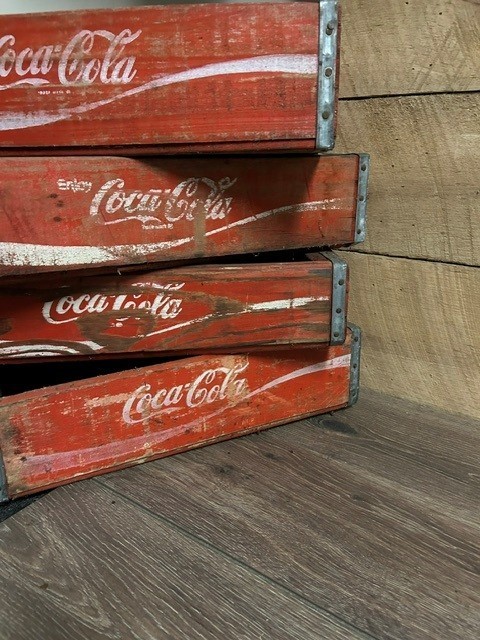 Vintage Red Wooden Coca-Cola Crate –