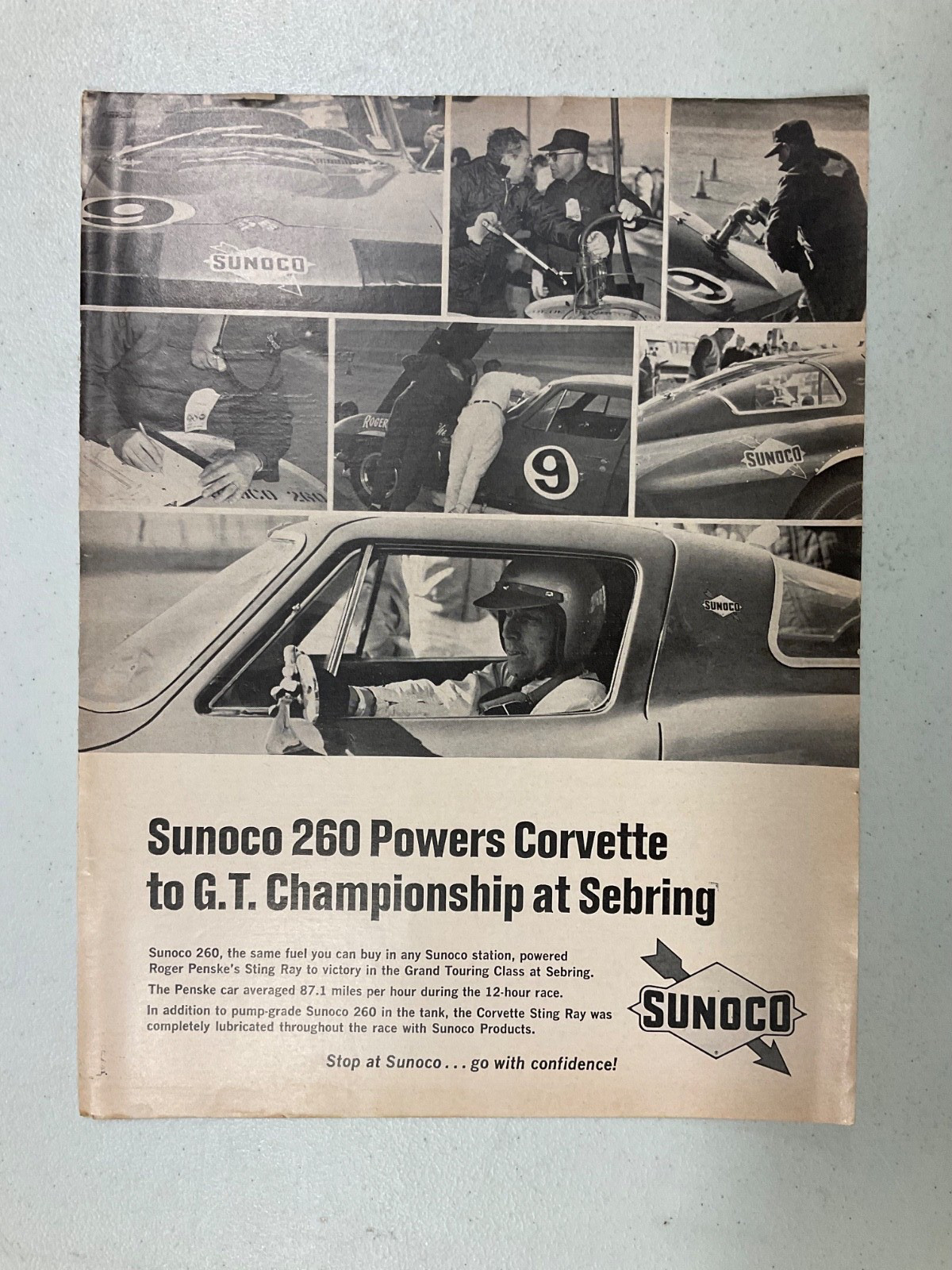 LBVETTE222 Advertisement Sunoco 260 Gas Powers Corvette to GT Championship 6-66