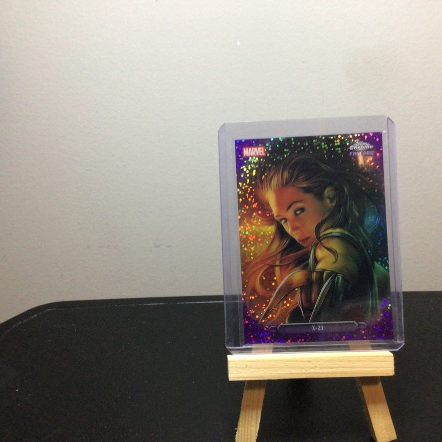 2026 Topps Chrome Marvel #FF-50 X-23 FANFARE purple Refractor 19/75