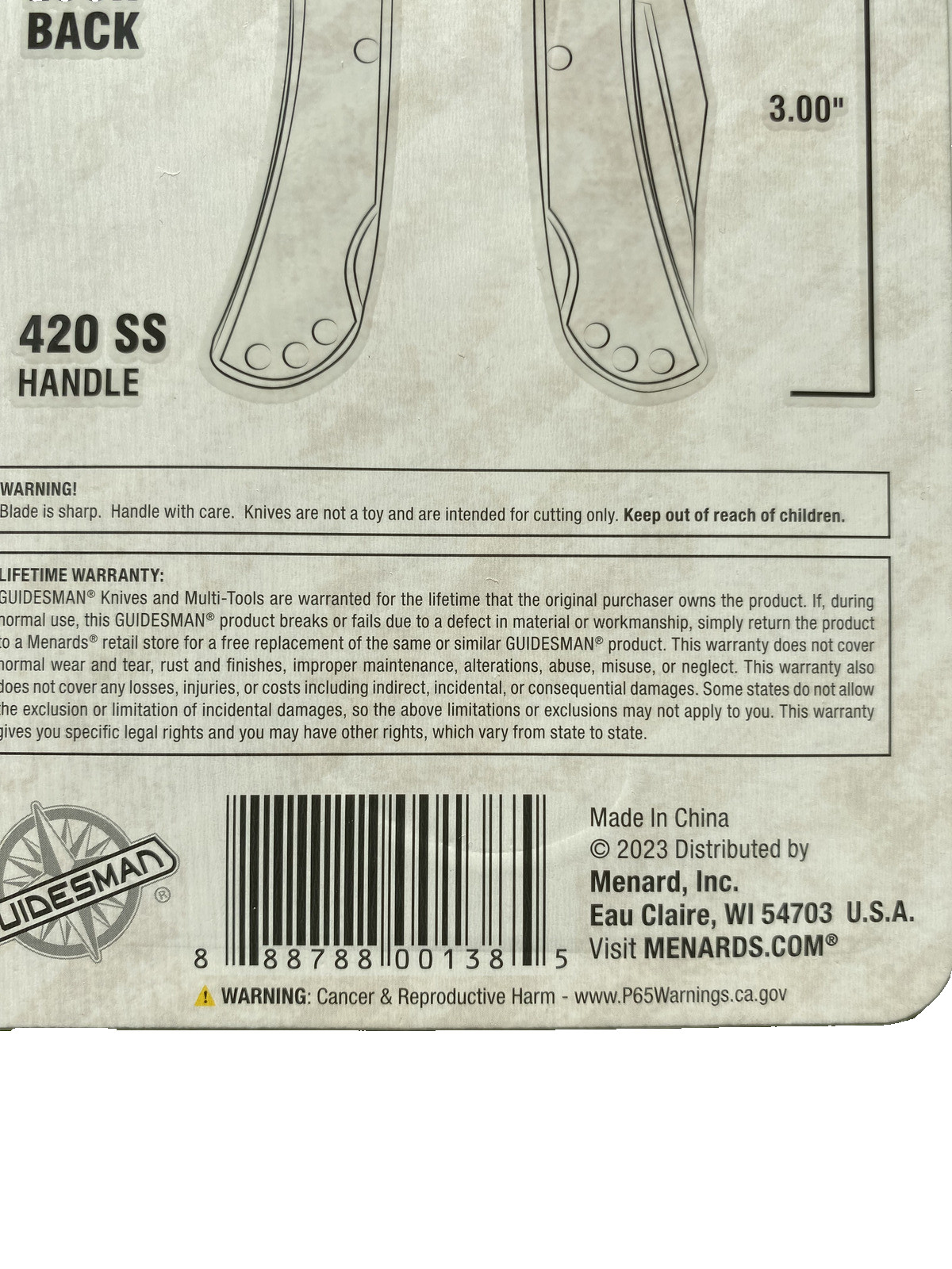 GUIDESMAN® WAKE ESSENTIAL FOLDING POCKETKNIFE, 5.4″, NEW in PKG + FREE SHIP!