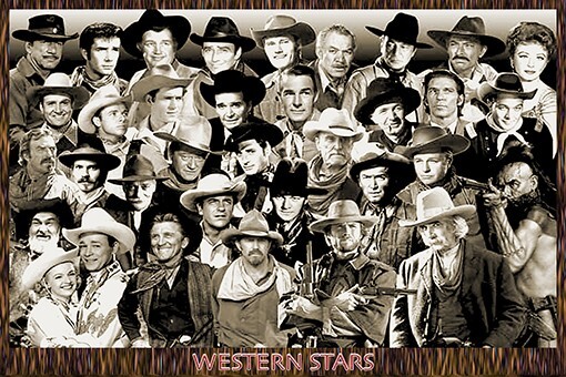 4″x6″ MAGNET PRINT ” Western Heroes” 35 Collage ..Wayne-Garner-Cooper-Rogers-etc
