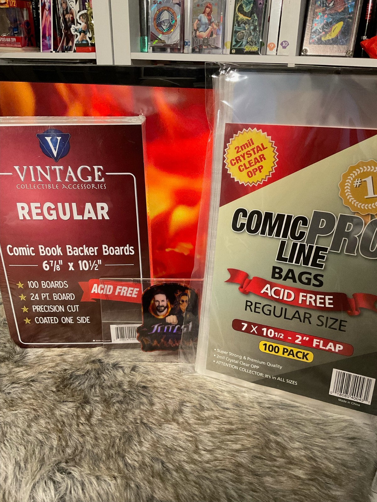 100 Comic Book Bags (Regular Size) + 100 – 24pt. Comic Book Boards (Perfect Fit)