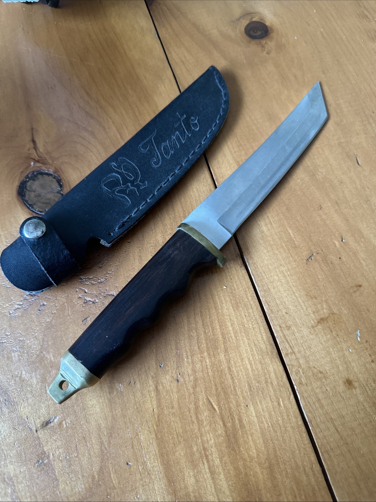 Vintage Stainless Steel Tanto Blade Knife