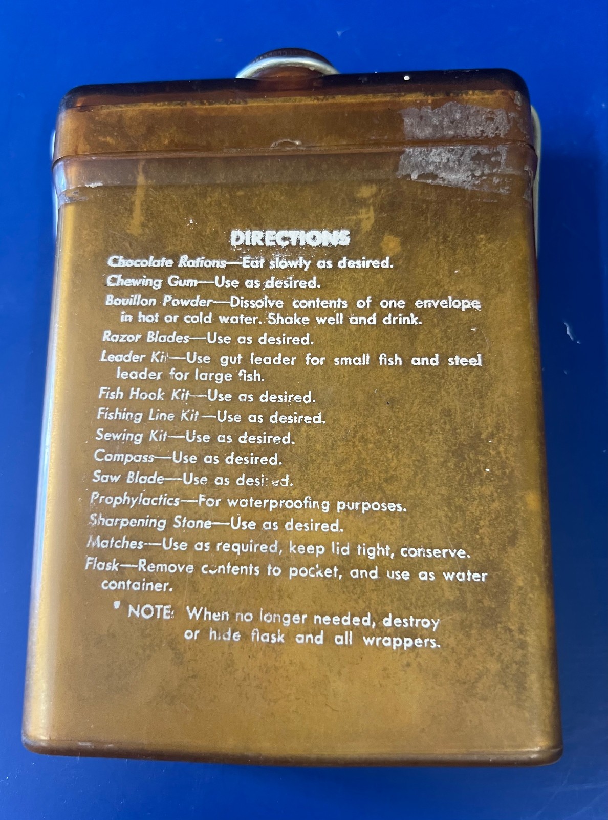 USAAF E-17 SURVIVAL FLASK- RATION FLASK