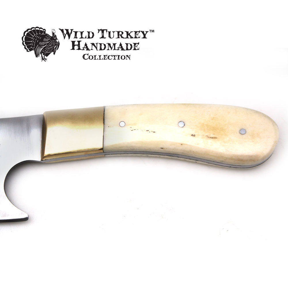 Wild Turkey Handmade Collection Full Tang Fixed Blade Gut Hook Skinner Knife