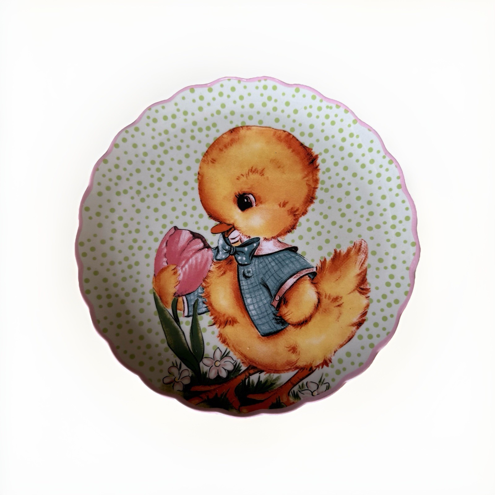 Mr Christmas Easter Plates With Scalloped Edge Set of 4. New