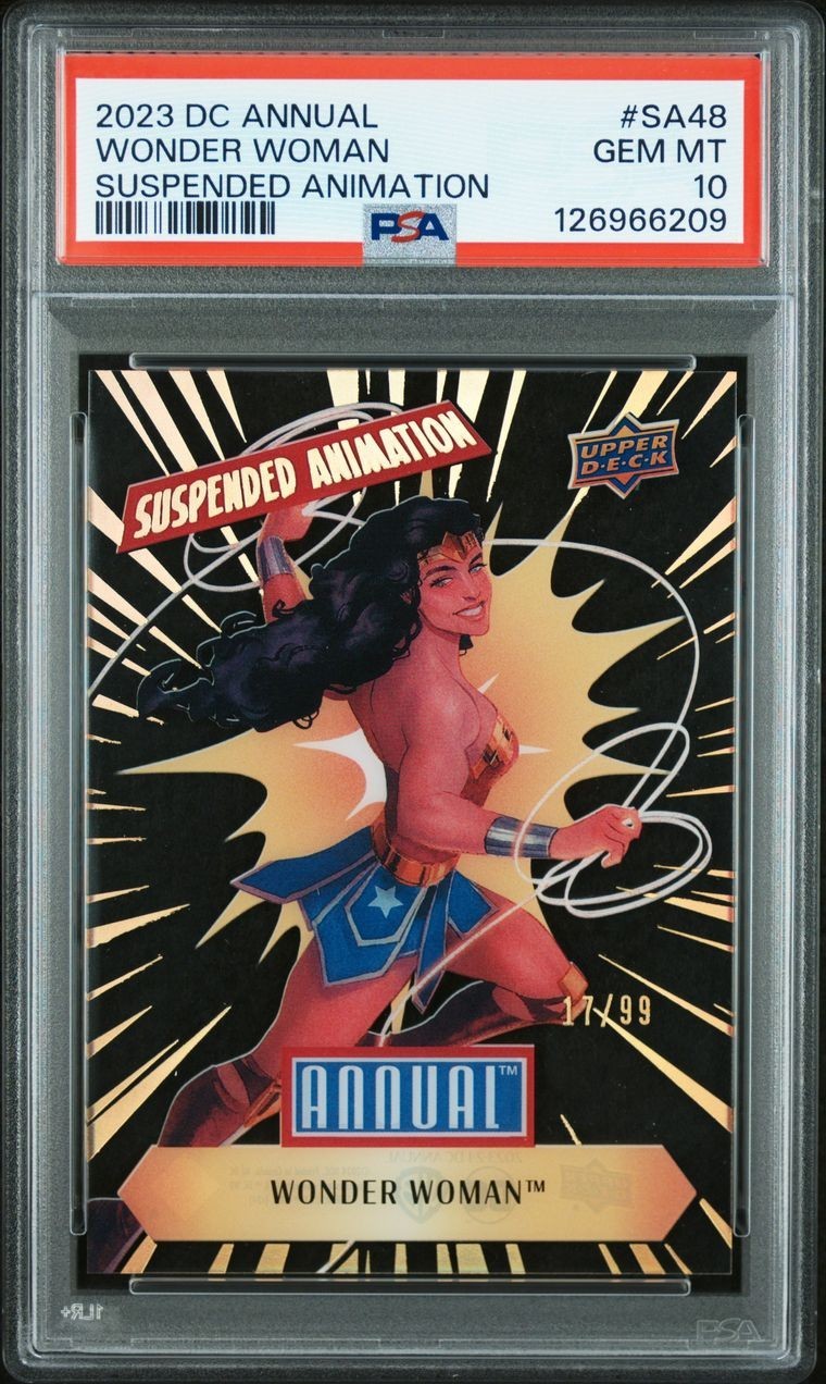 2023-24 UPPER DECK DC ANNUAL WONDER WOMAN SUSPENDED ANIMATION /99 #SA48 PSA 10