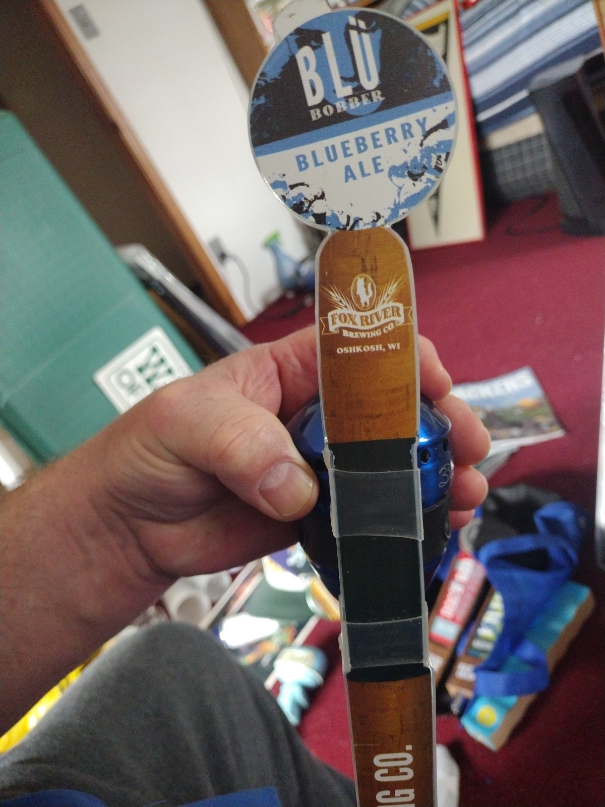 Fox River Brewing Zebco Fishing Reel Fish Ale Beer Tap Handle Wisconsin