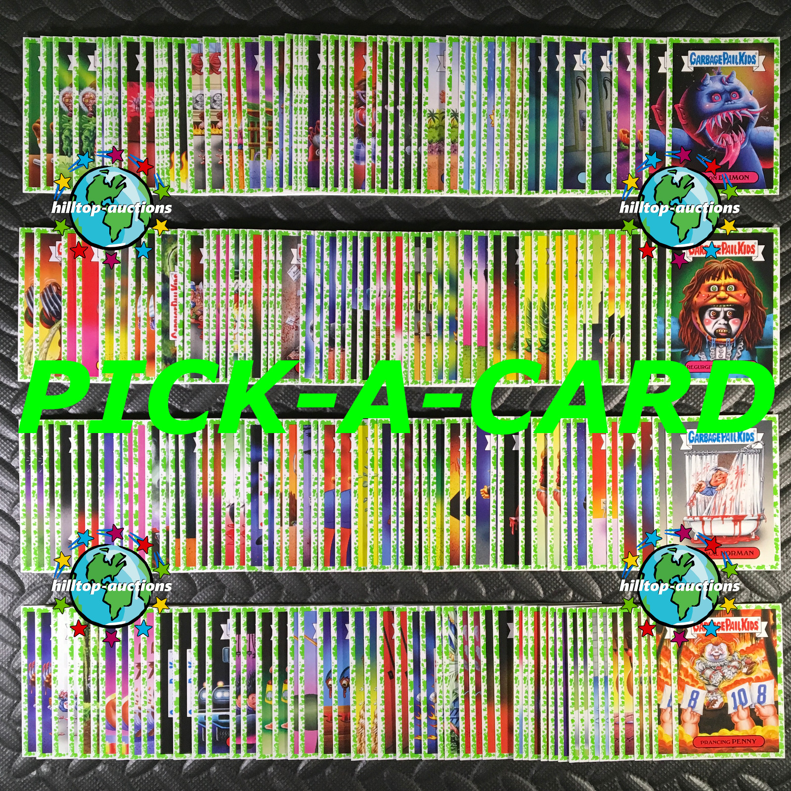 GARBAGE PAIL KIDS REVENGE OF OH THE HORROR-IBLE PICK-A-CARD 2019 GREEN PARALLEL