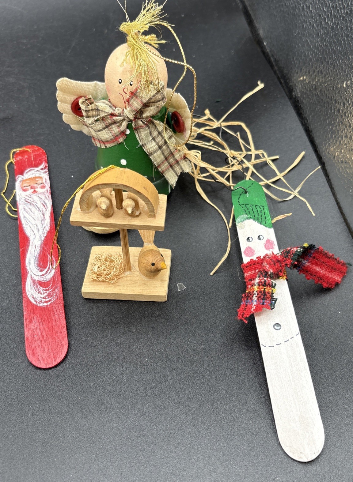 Vintage Assorted Felt & Mixed Material Christmas Ornaments Lot Of 27