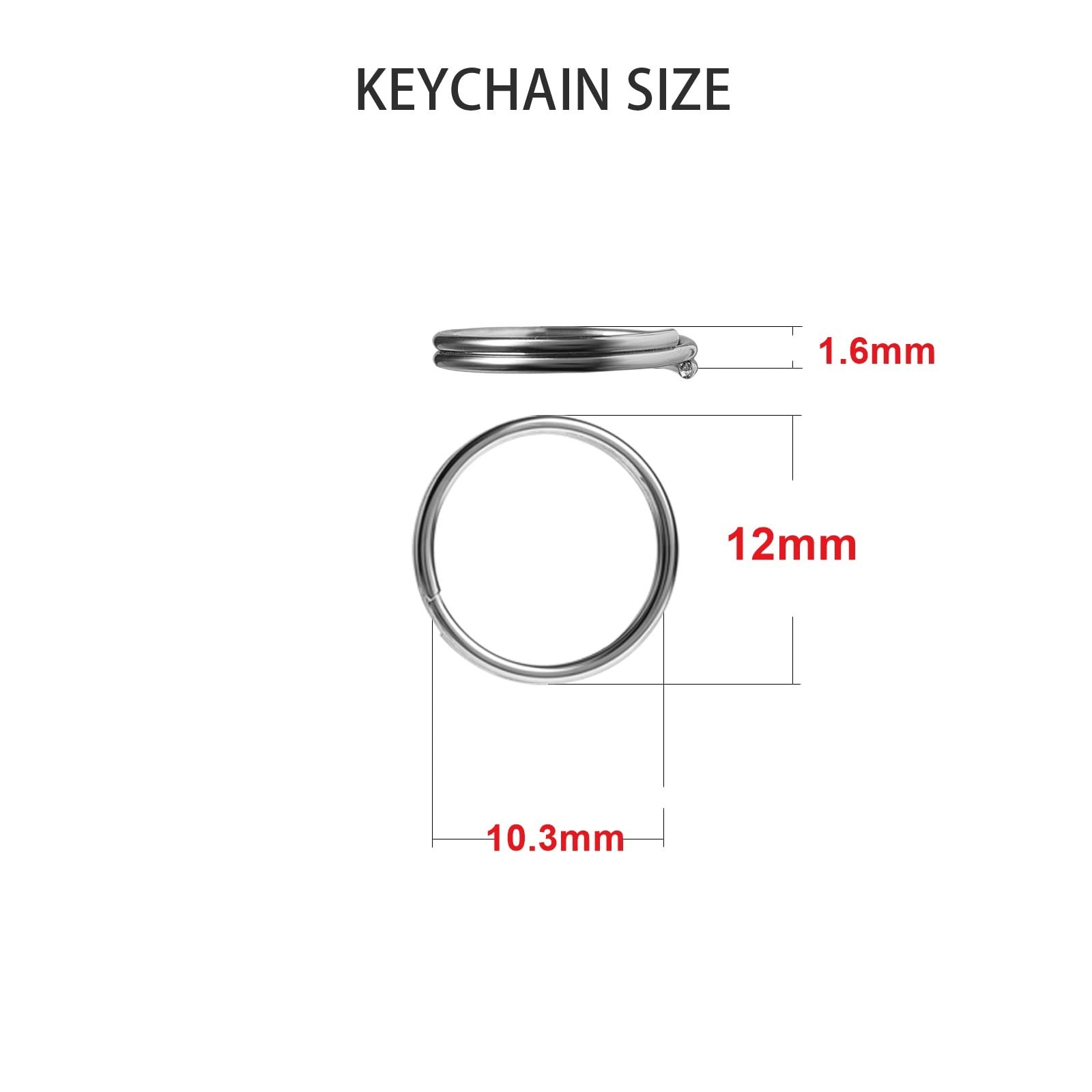 200pcs 12mm Mini Split Jump Ring With Double Loops Small Round Metal Silver Key