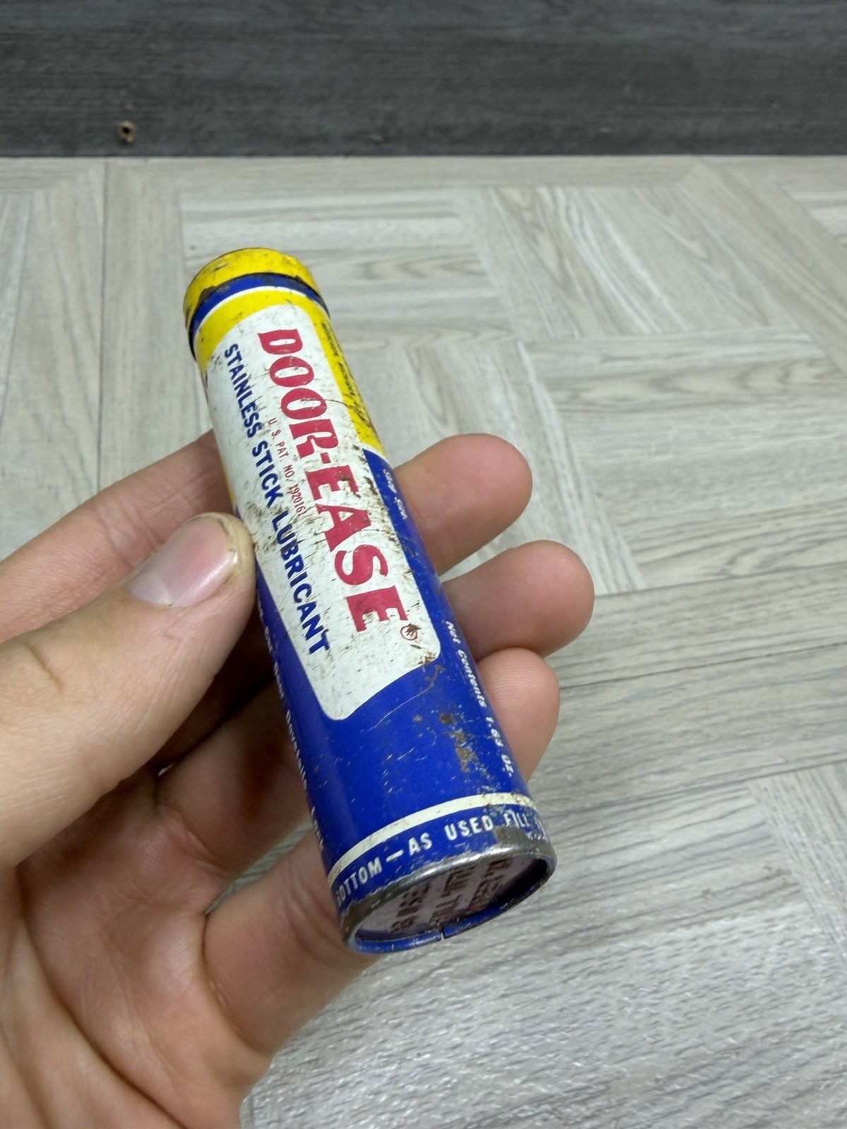 AGS door ease stainless stick lubricant vintage metal tube