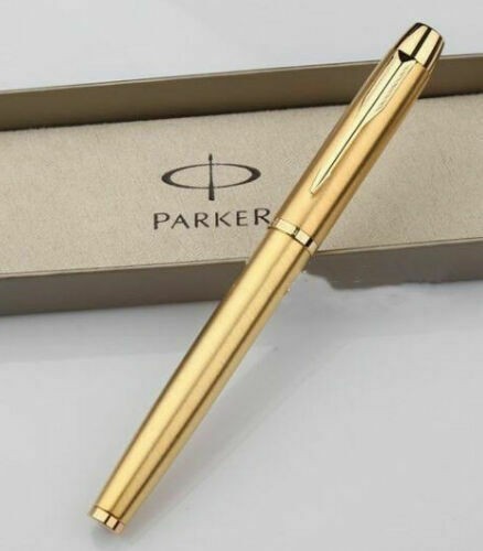 Good Full Gold Parker IM Series Fine (F) Nib Fountain Pen No Box