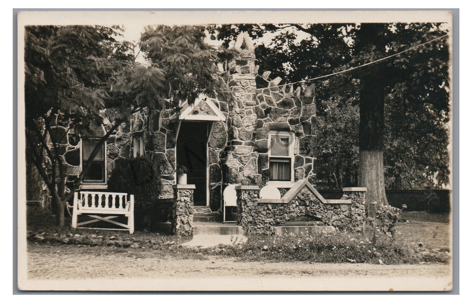 RPPC Modern Arts & Crafts Craftsman House Vintage Real Photo Postcard