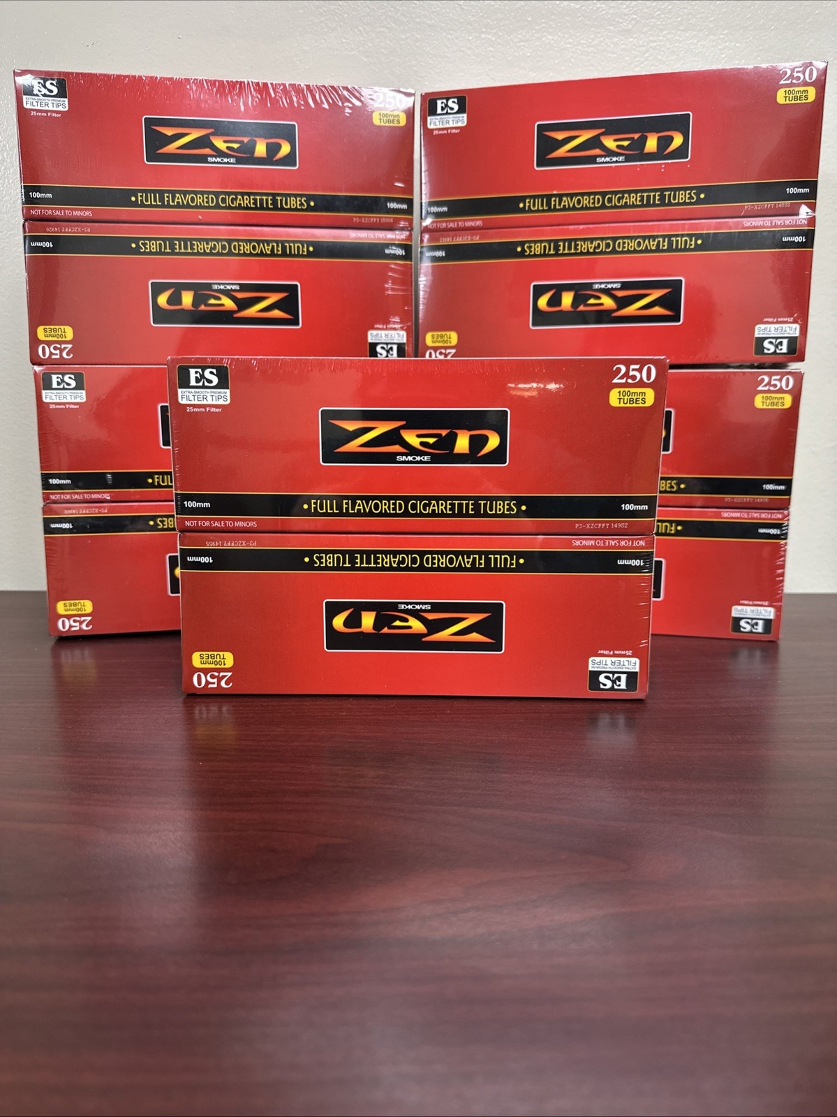 Zen Red Regular 100 mm Full Flavor Tubes | 10 Pack Ships In Box